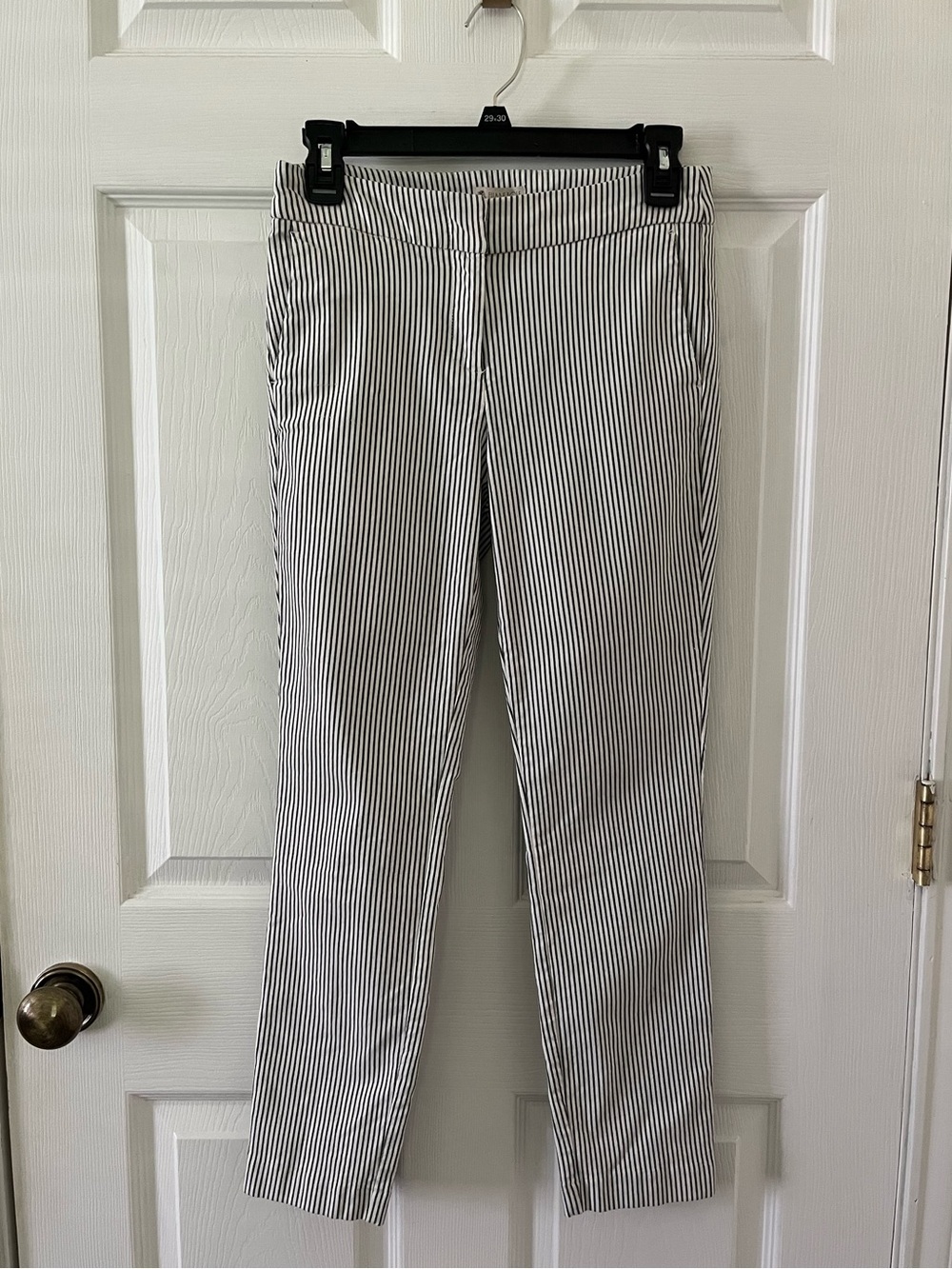 Eliane Rose Black & White Vertical Stripe Pants